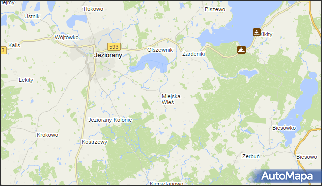 mapa Miejska Wieś, Miejska Wieś na mapie Targeo