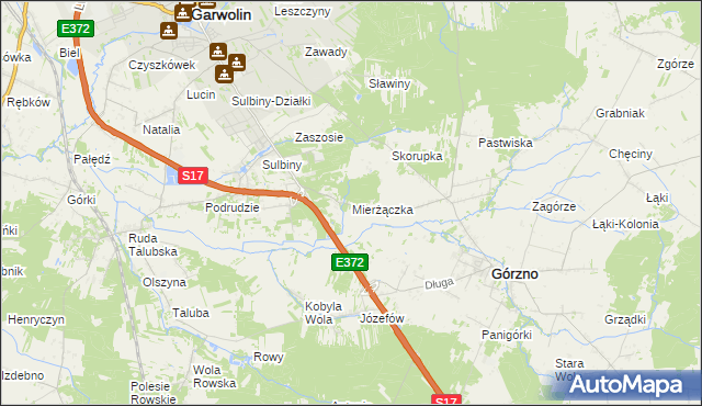 mapa Mierżączka, Mierżączka na mapie Targeo