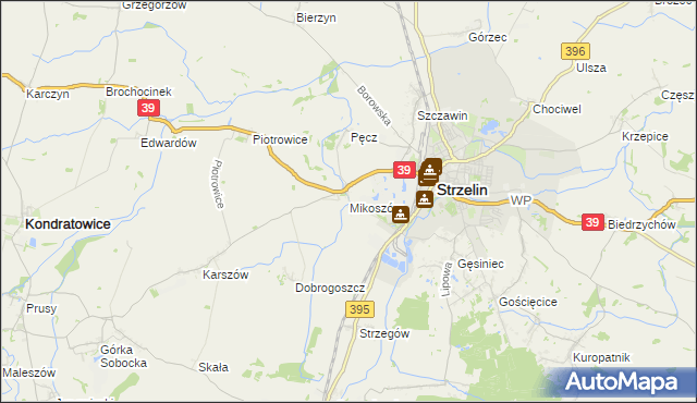 mapa Mikoszów, Mikoszów na mapie Targeo