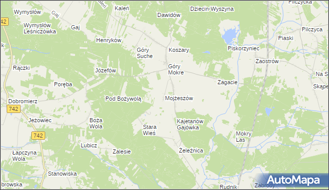 mapa Mojżeszów, Mojżeszów na mapie Targeo