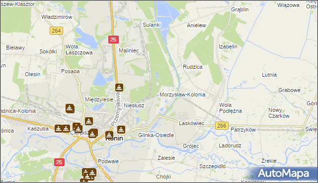 mapa Morzysław-Kolonia, Morzysław-Kolonia na mapie Targeo