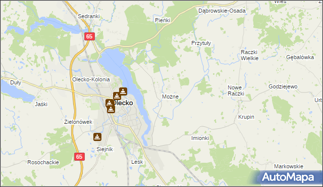 mapa Możne, Możne na mapie Targeo