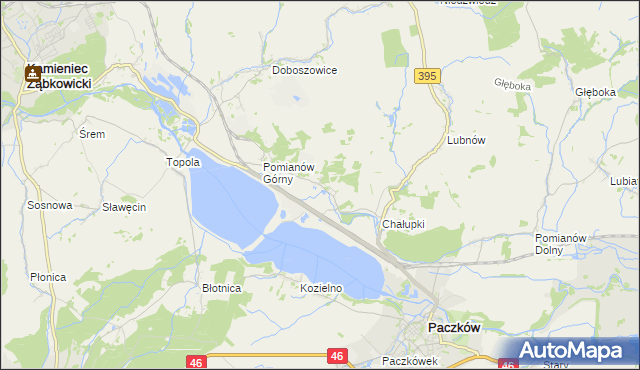 mapa Mrokocin, Mrokocin na mapie Targeo