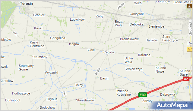 mapa Murowaniec gmina Baranów, Murowaniec gmina Baranów na mapie Targeo