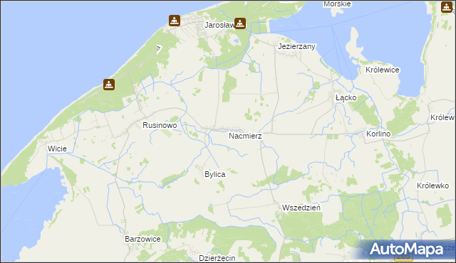 mapa Nacmierz, Nacmierz na mapie Targeo