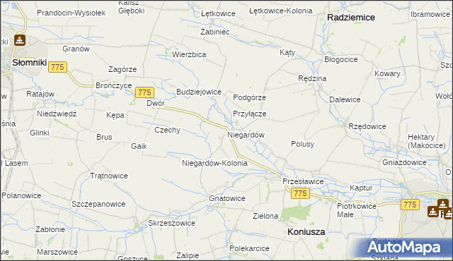 mapa Niegardów, Niegardów na mapie Targeo