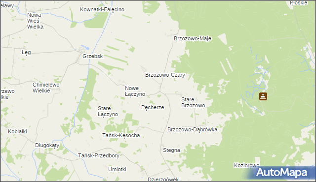mapa Nowe Brzozowo, Nowe Brzozowo na mapie Targeo