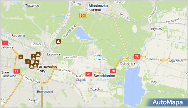 mapa Nowe Chechło, Nowe Chechło na mapie Targeo