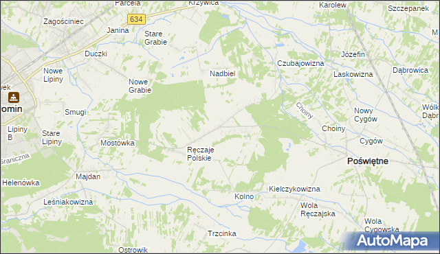 mapa Nowe Ręczaje, Nowe Ręczaje na mapie Targeo