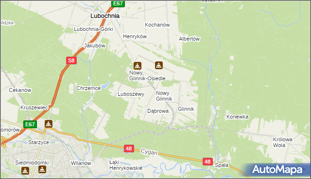 mapa Nowy Glinnik, Nowy Glinnik na mapie Targeo