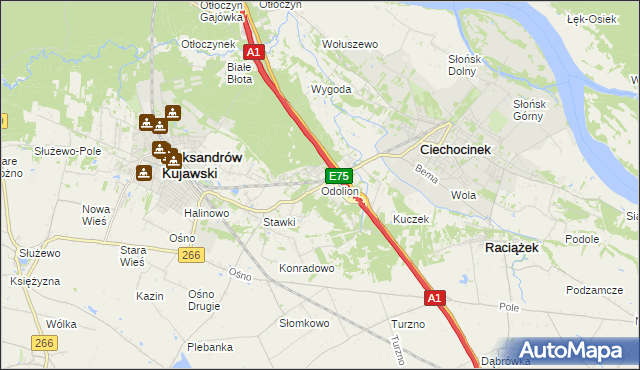 mapa Odolion, Odolion na mapie Targeo