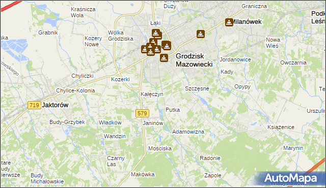 mapa Odrano-Wola, Odrano-Wola na mapie Targeo