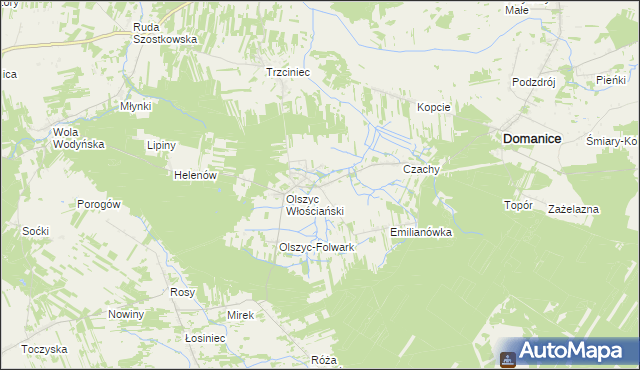 mapa Olszyc Szlachecki, Olszyc Szlachecki na mapie Targeo