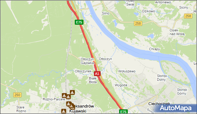 mapa Otłoczyn, Otłoczyn na mapie Targeo