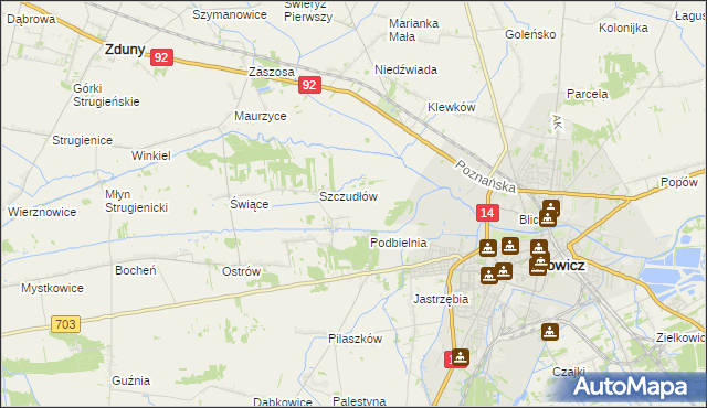 mapa Otolice, Otolice na mapie Targeo