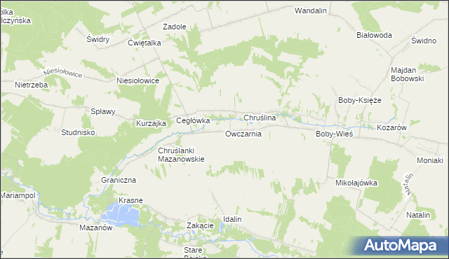 mapa Owczarnia gmina Józefów nad Wisłą, Owczarnia gmina Józefów nad Wisłą na mapie Targeo