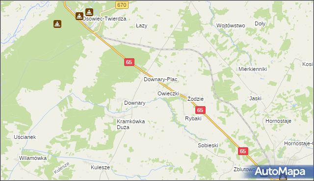 mapa Owieczki gmina Goniądz, Owieczki gmina Goniądz na mapie Targeo