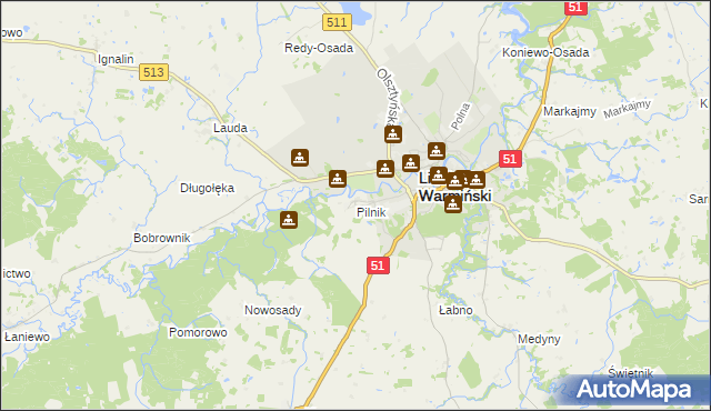 mapa Pilnik, Pilnik na mapie Targeo