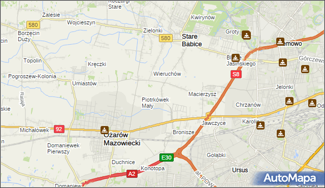mapa Piotrkówek Duży, Piotrkówek Duży na mapie Targeo