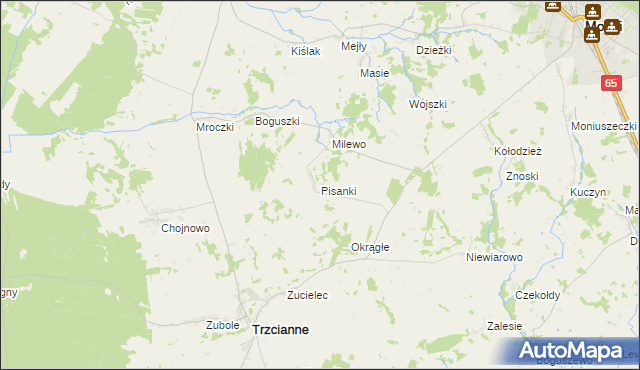 mapa Pisanki, Pisanki na mapie Targeo