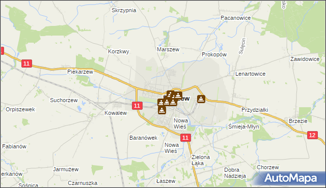 mapa Pleszew, Pleszew na mapie Targeo