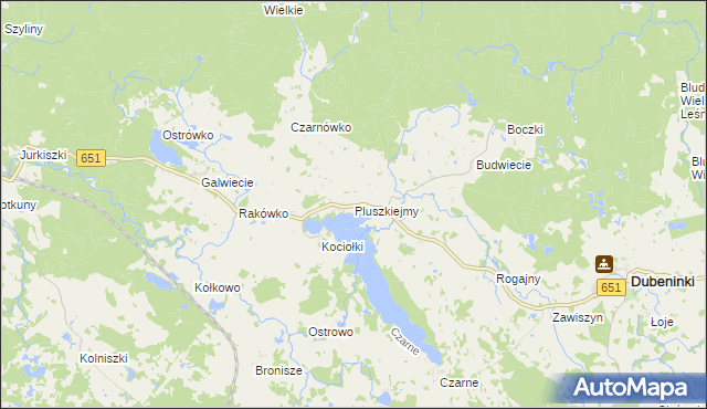 mapa Pluszkiejmy, Pluszkiejmy na mapie Targeo