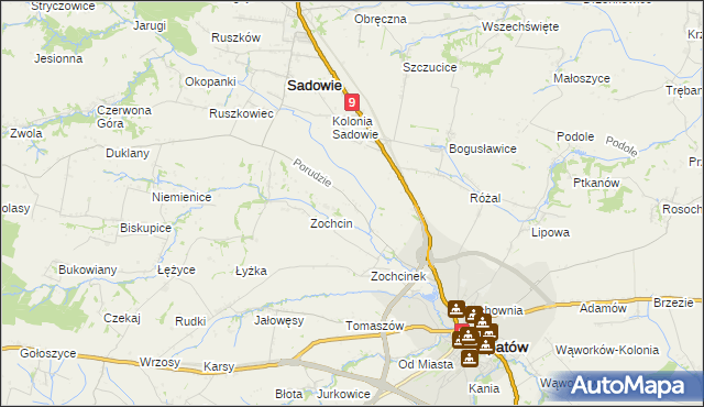 mapa Porudzie, Porudzie na mapie Targeo