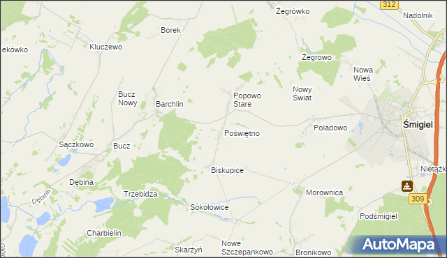 mapa Poświętno, Poświętno na mapie Targeo