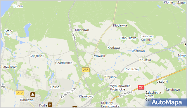 mapa Powałki, Powałki na mapie Targeo