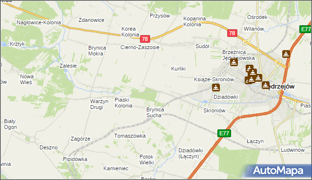 mapa Prząsław Mały, Prząsław Mały na mapie Targeo