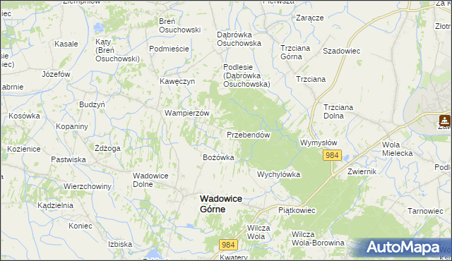 mapa Przebendów, Przebendów na mapie Targeo