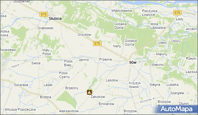 mapa Przejma gmina Iłów, Przejma gmina Iłów na mapie Targeo