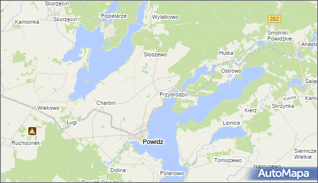 mapa Przybrodzin, Przybrodzin na mapie Targeo