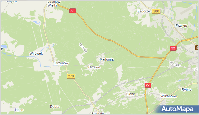 mapa Radomia, Radomia na mapie Targeo