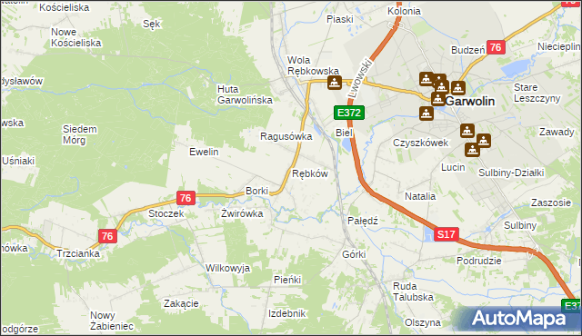 mapa Rębków, Rębków na mapie Targeo