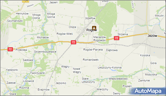 mapa Rogów-Parcela, Rogów-Parcela na mapie Targeo