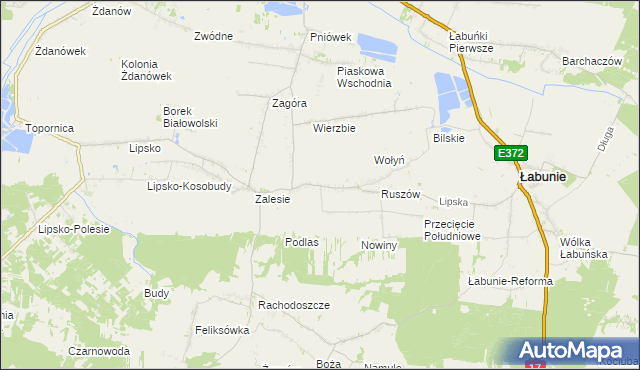 mapa Ruszów-Kolonia, Ruszów-Kolonia na mapie Targeo