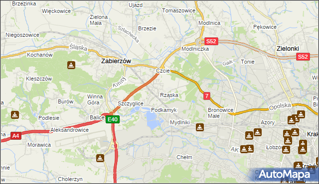 mapa Rząska, Rząska na mapie Targeo