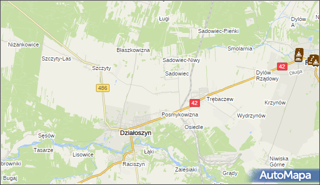 mapa Sadowiec-Wrzosy, Sadowiec-Wrzosy na mapie Targeo