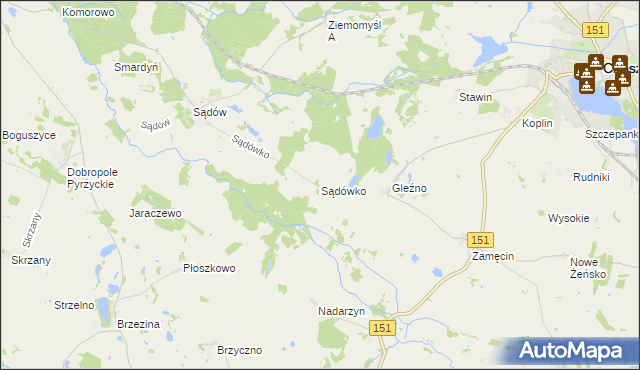 mapa Sądówko, Sądówko na mapie Targeo