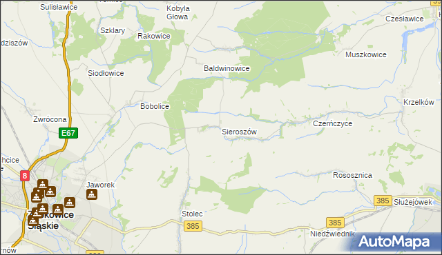 mapa Sieroszów, Sieroszów na mapie Targeo