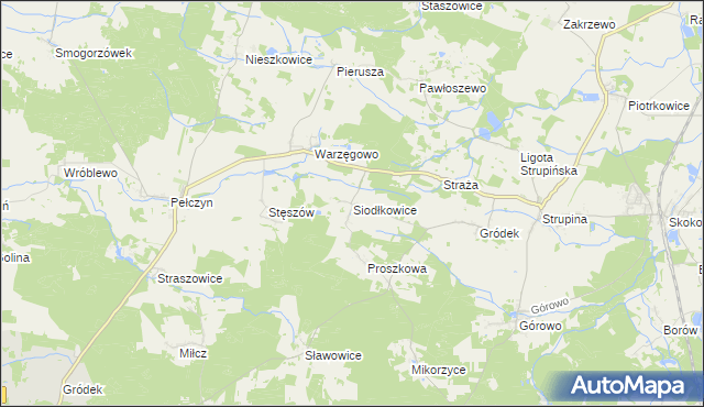 mapa Siodłkowice, Siodłkowice na mapie Targeo