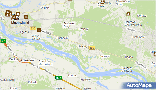 mapa Skierdy, Skierdy na mapie Targeo