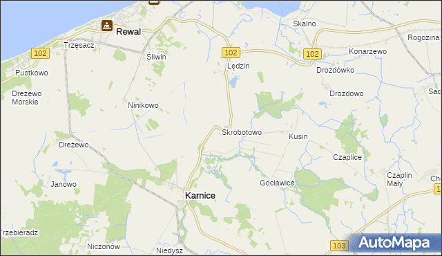 mapa Skrobotowo, Skrobotowo na mapie Targeo