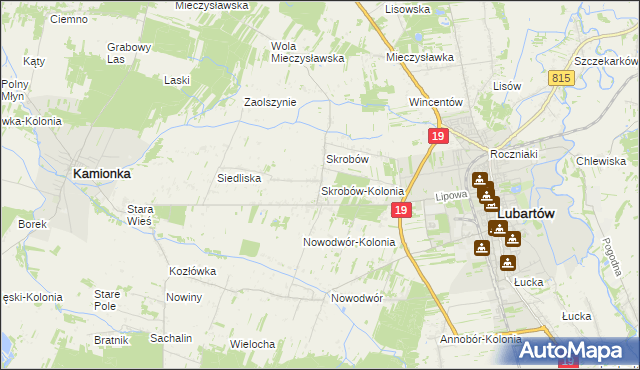 mapa Skrobów-Kolonia, Skrobów-Kolonia na mapie Targeo