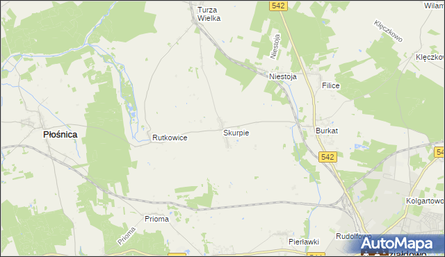 mapa Skurpie, Skurpie na mapie Targeo