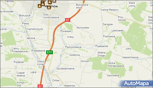 mapa Sławice Szlacheckie, Sławice Szlacheckie na mapie Targeo