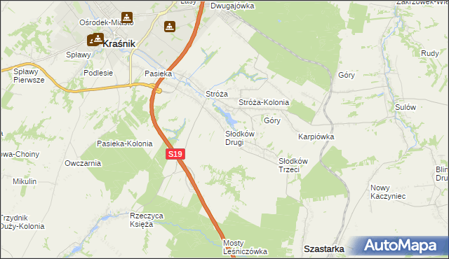 mapa Słodków Drugi, Słodków Drugi na mapie Targeo