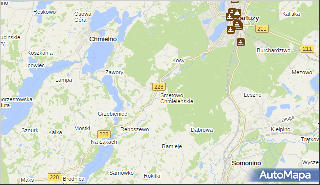 mapa Smętowo Chmieleńskie, Smętowo Chmieleńskie na mapie Targeo