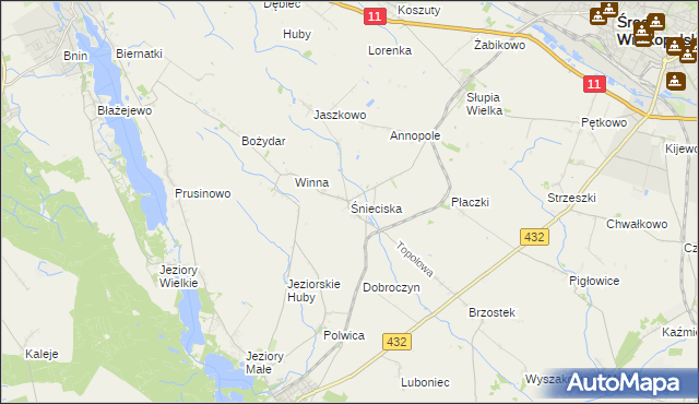 mapa Śnieciska, Śnieciska na mapie Targeo